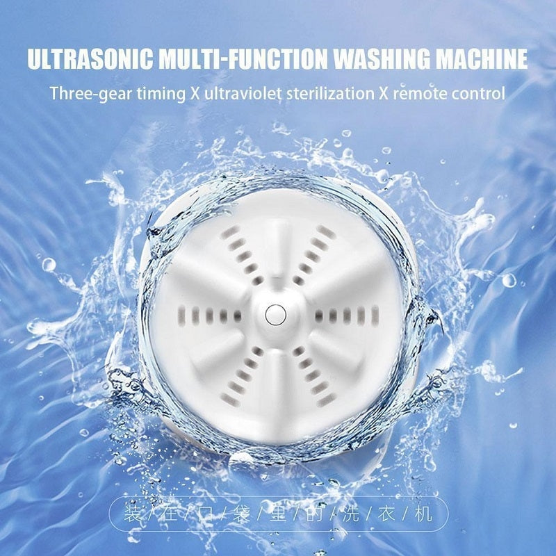 Mini Portable Turbo Washing Machine with Remote Control Switch