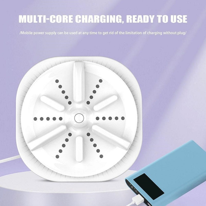 Mini Portable Turbo Washing Machine with Remote Control Switch