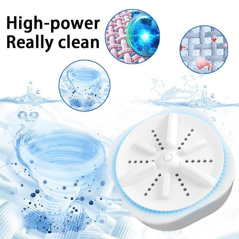 Mini Portable Turbo Washing Machine with Remote Control Switch